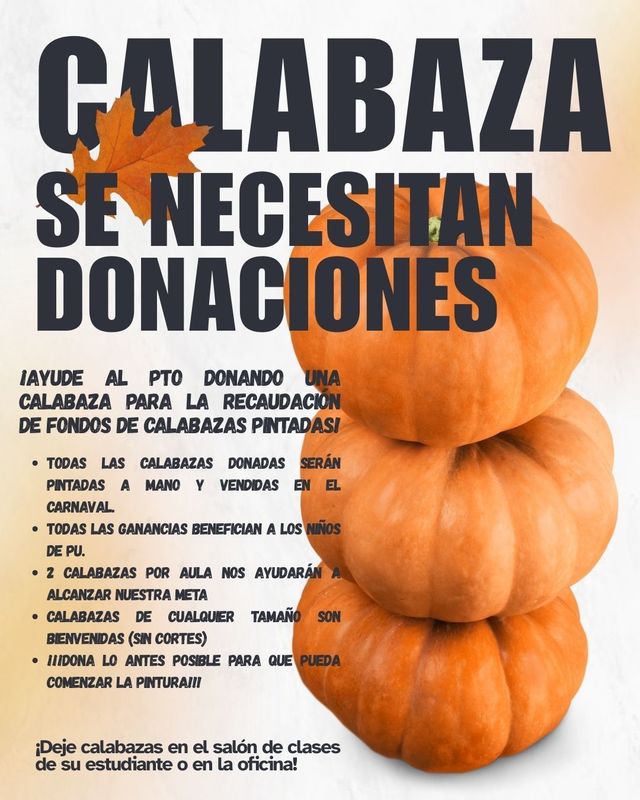 Pumpkin Donations Spanish