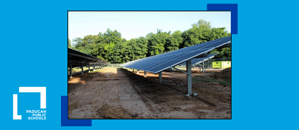Solar panels catch light in an open field