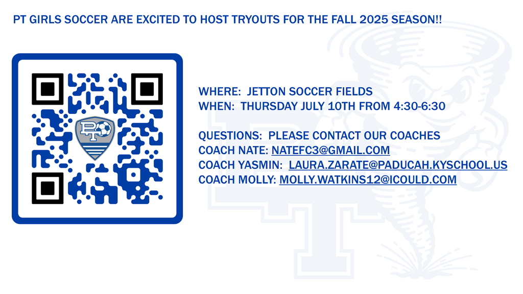 PTHS Girls Soccer Tryouts