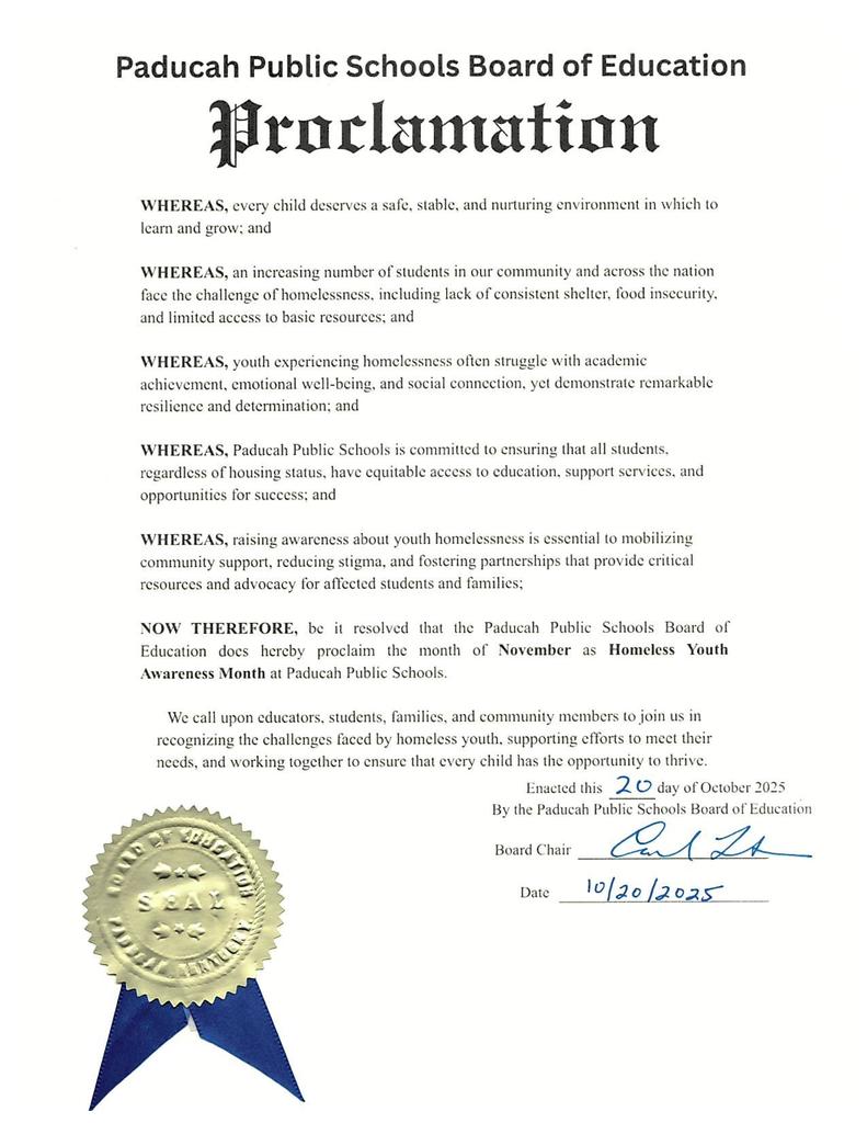 Homeless Youth Proclamation