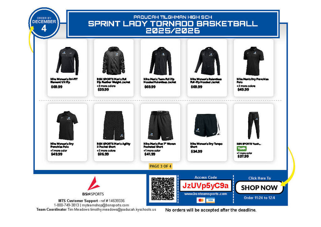 PTHS Girls Basketball BSN Store