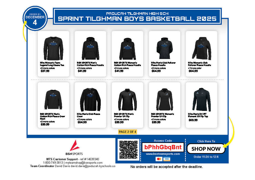 PTHS Boys Basketball Team Store