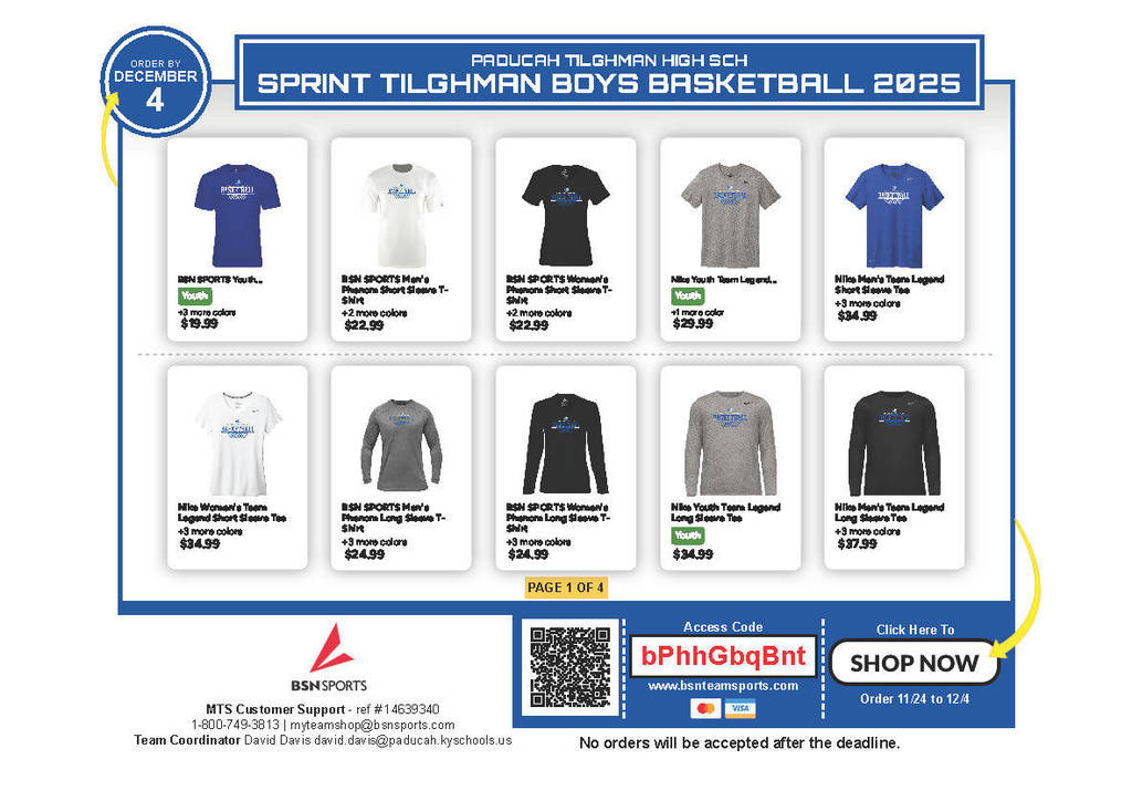 PTHS Boys Basketball Team Store