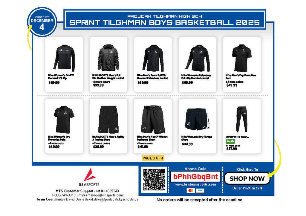 PTHS Boys Basketball Team Store