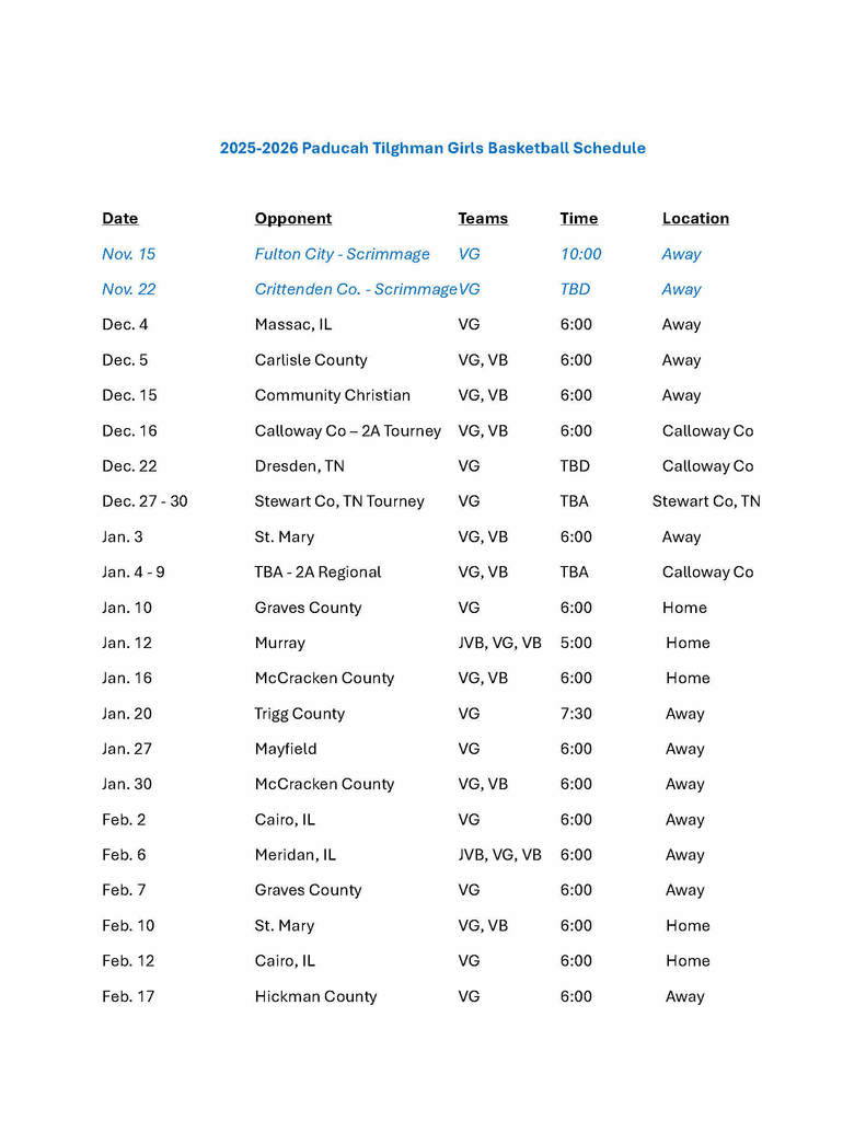 PTHS Girls Basketball