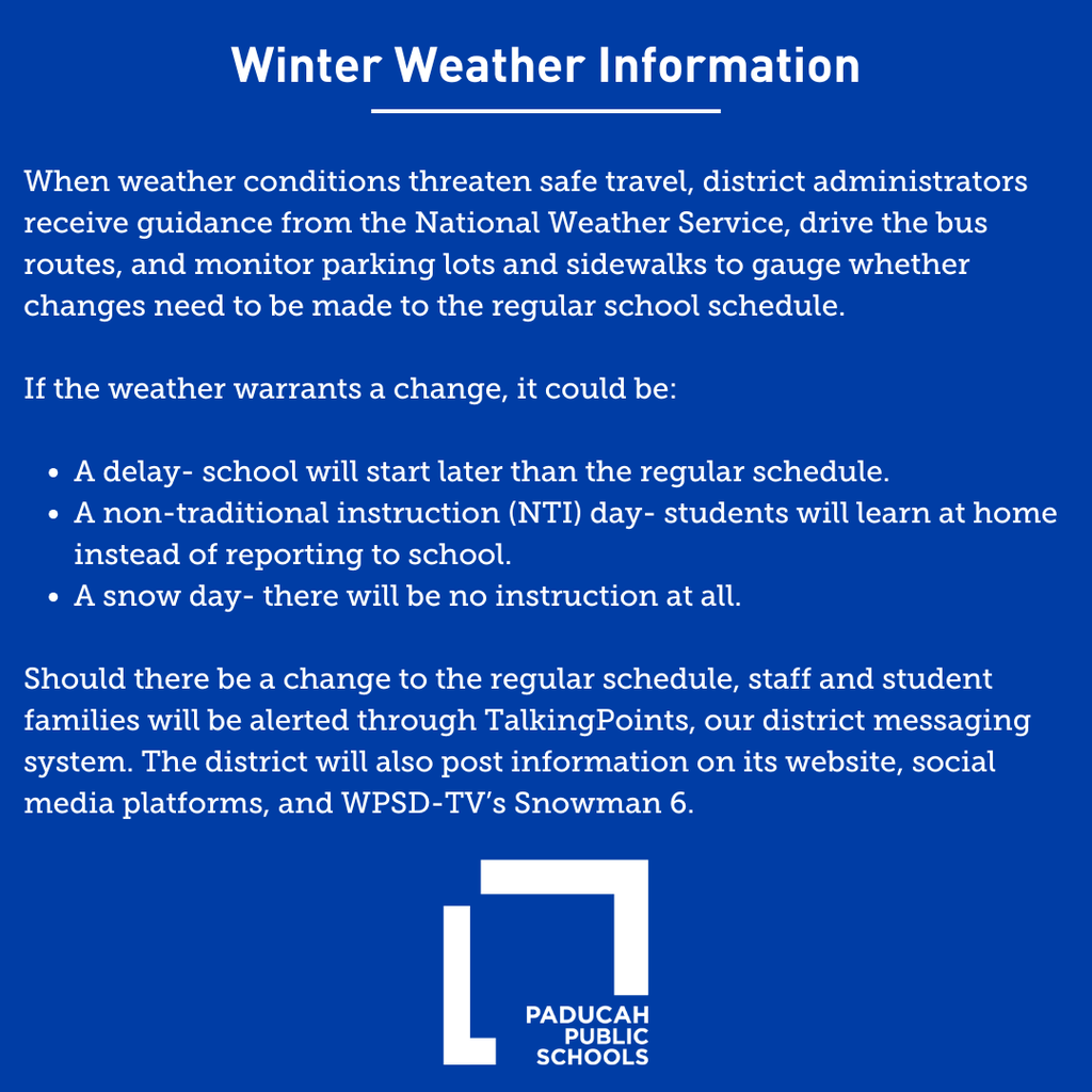 PPS Winter Weather Info