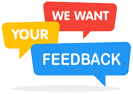 we want your feedback