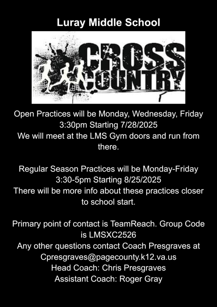 Luray Middle School Cross Country