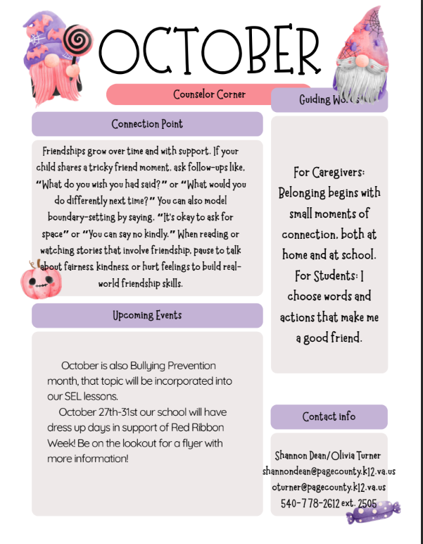 October newsletter