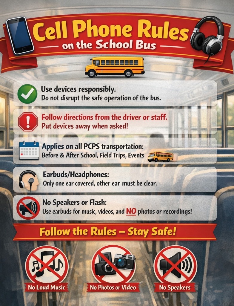 pcps cell phone policy info from transportation