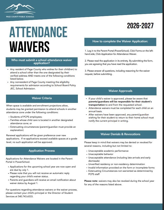 Attendance Waiver Flyer