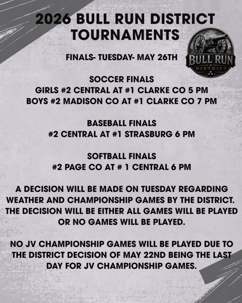 Bull Run District Tournament Information