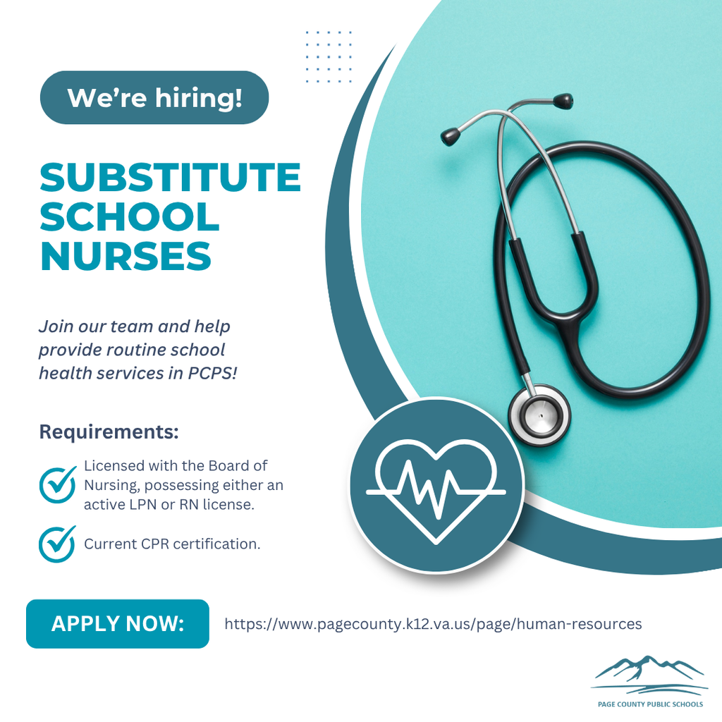 substitute nurses being hired by PCPS
