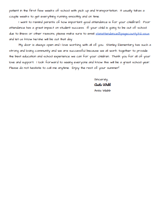 Community letter page 2