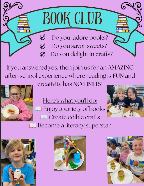 Flyer describing the Book Club