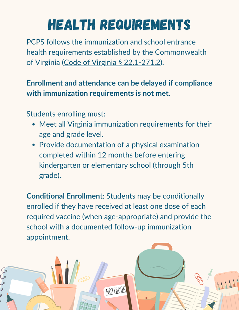Health Requirement English