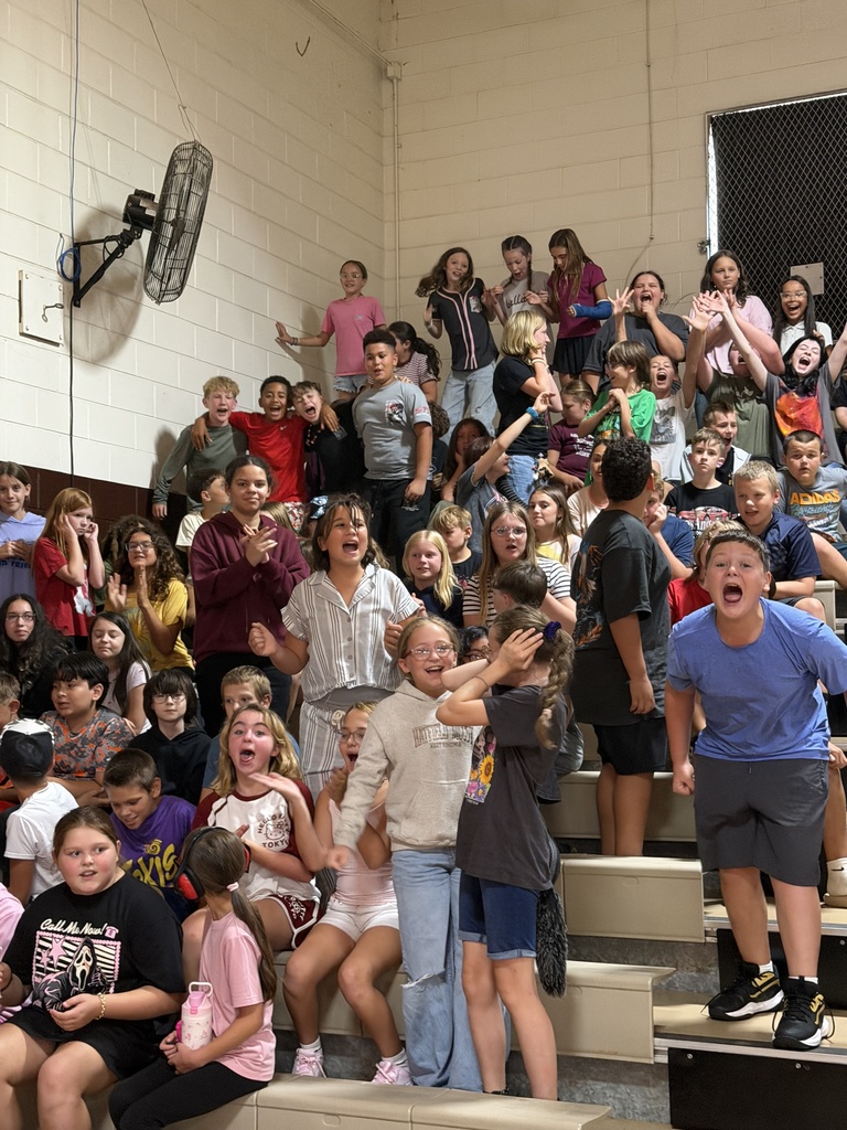 6th grade at their first pep rally