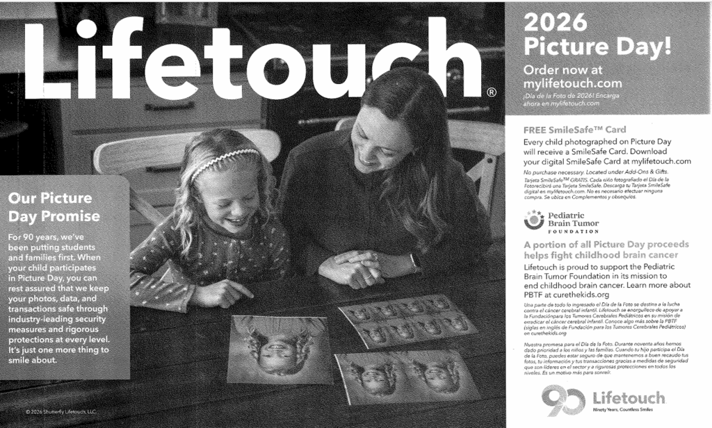 Lifetouch Fall Picture Day flyer
