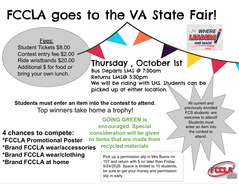 FCCLA State Fair Flyer