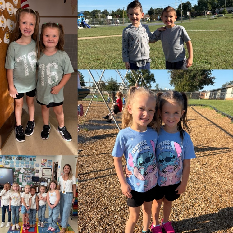 kids and teachers matching clothes