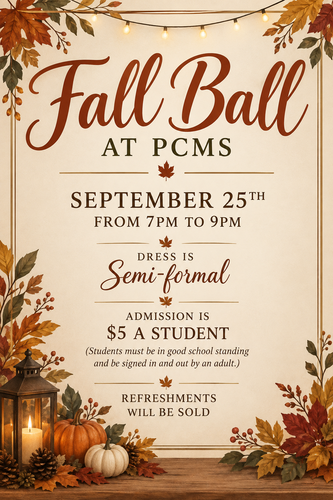 Flyer with information about the Fall Ball.