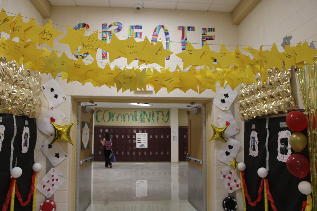 Hall decorating for Homecoming 