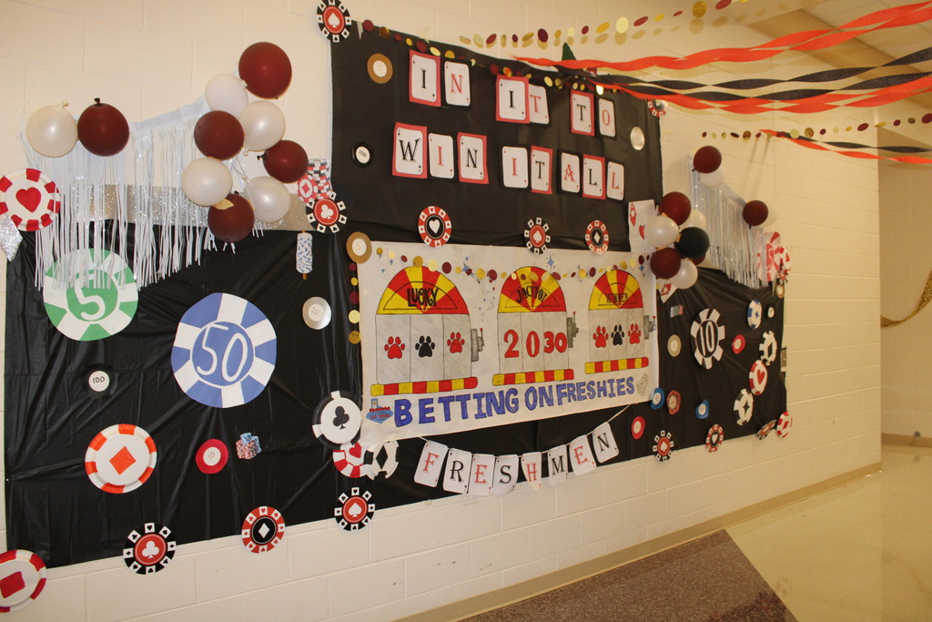 Hall decorating for Homecoming 