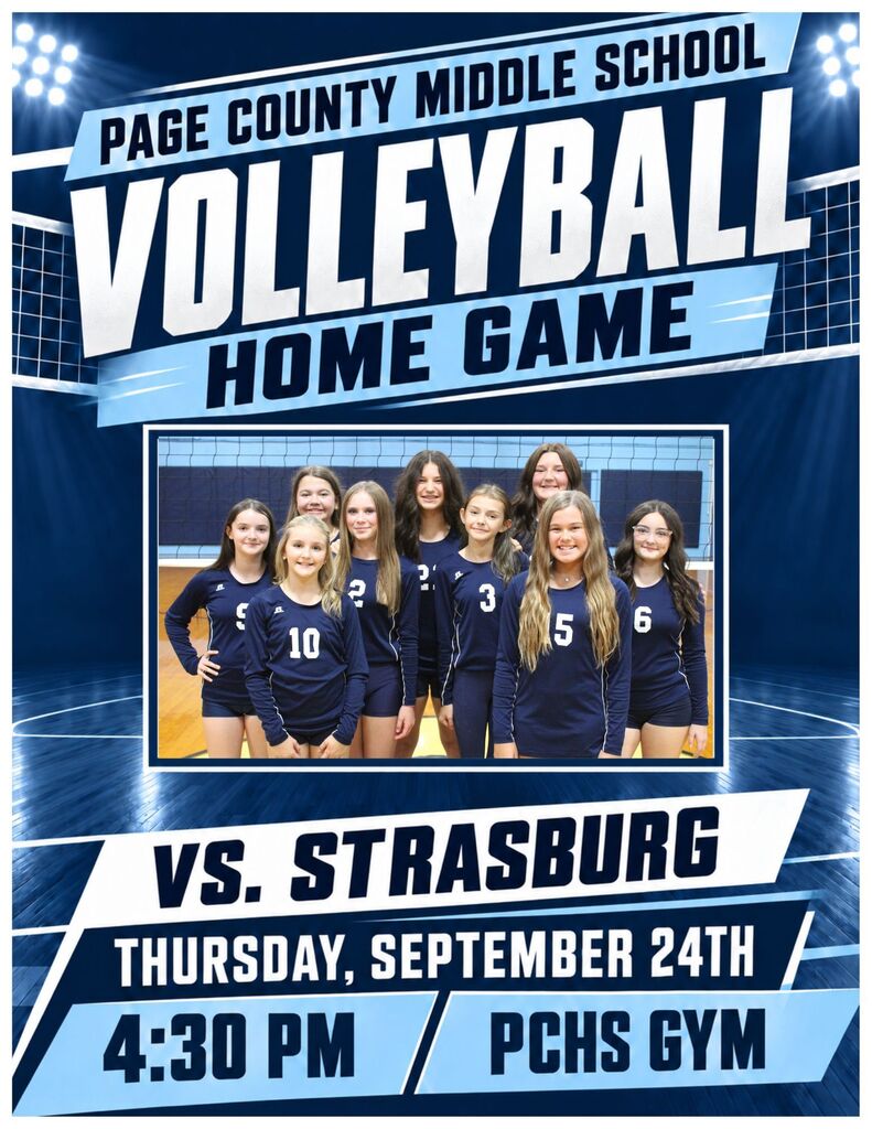 Thursday, September 24th HOME GAME vs. Strasburg 4:30 PM PCHS Gym