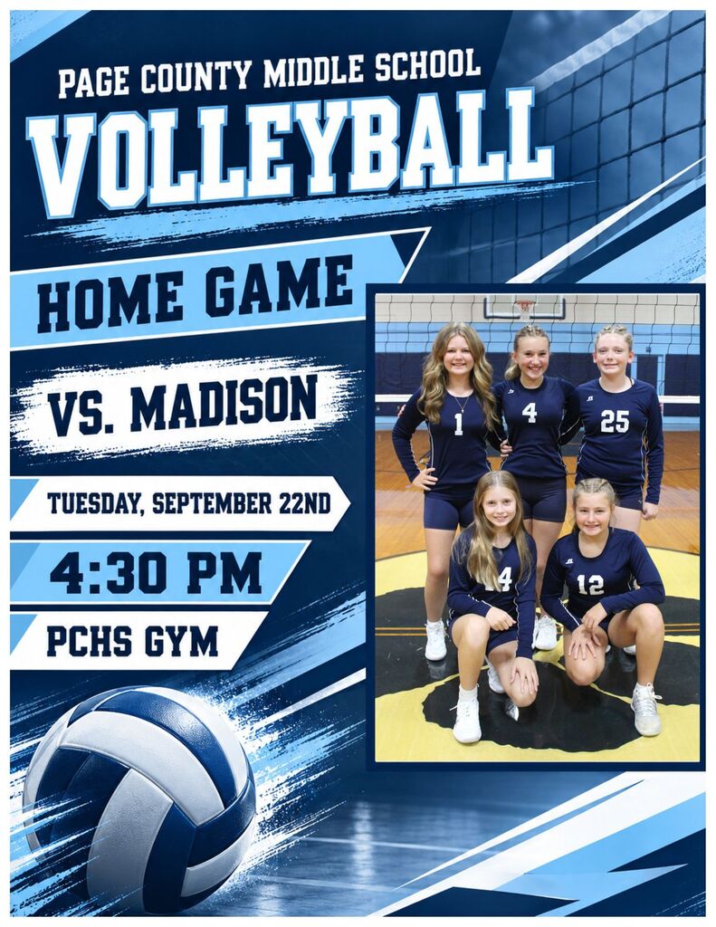 Tuesday, September 22nd HOME GAME vs. Madison 4:30 PM PCHS Gym