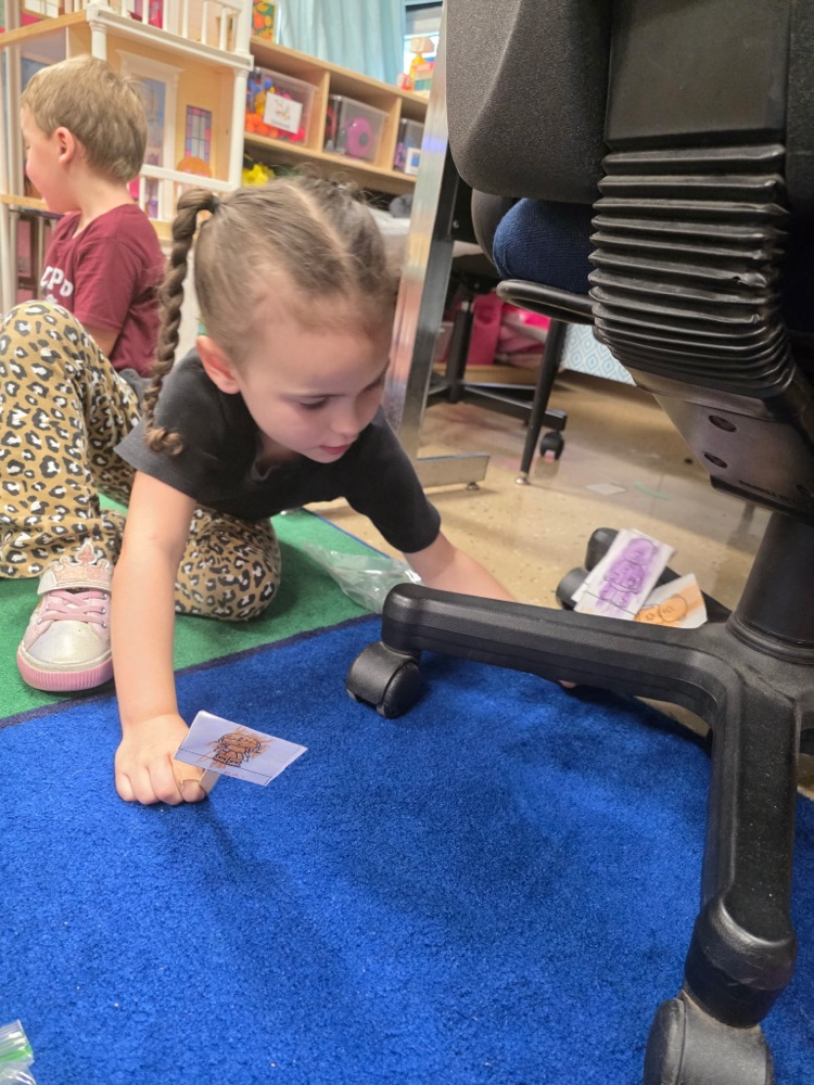 preschooler working