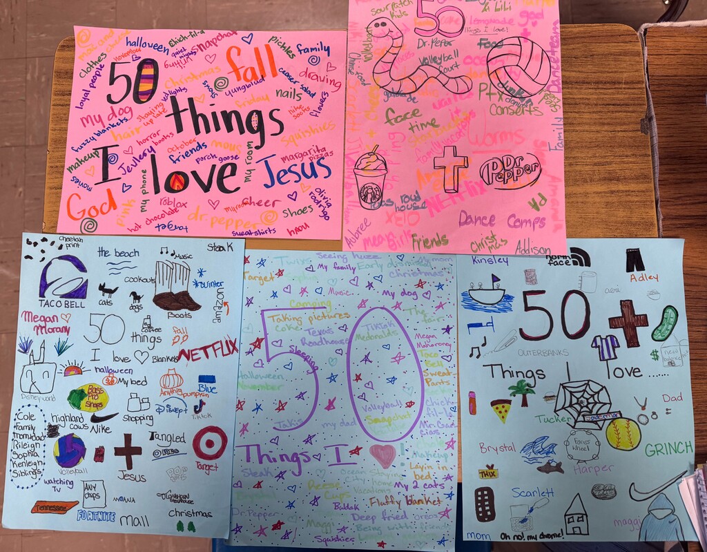 50 things I love - 2