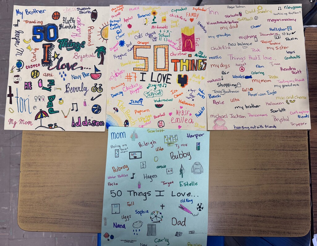 50 things I love - 1