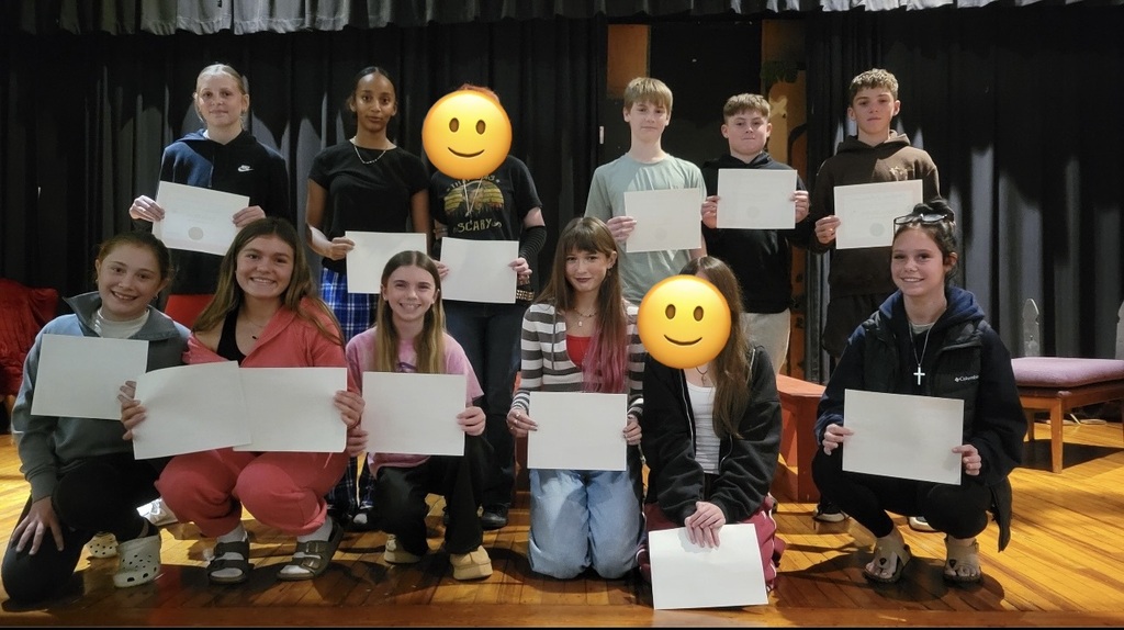 8th grade Students of the Month for September