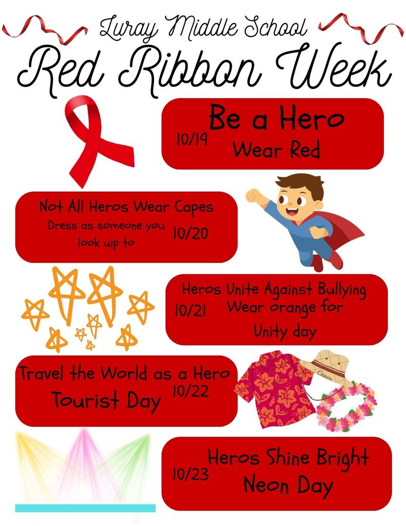 Red Ribbon Week Spirit Week Flyer