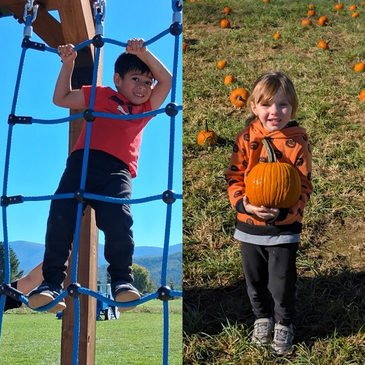 boy and girl at fun farm