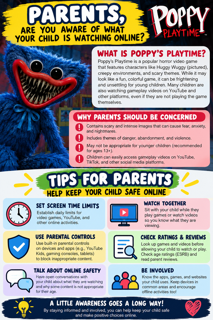 Information why Poppy's Playtime should be closely monitored by an adult