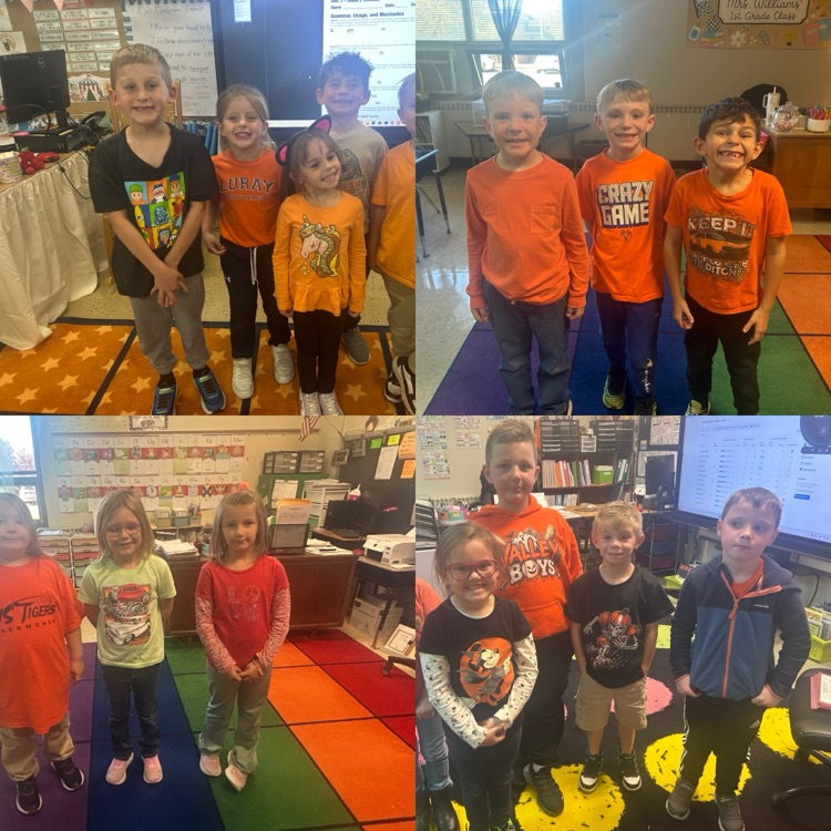 kids wearing orange for unity day 