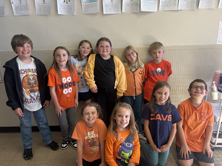 kids wearing orange on unity day 