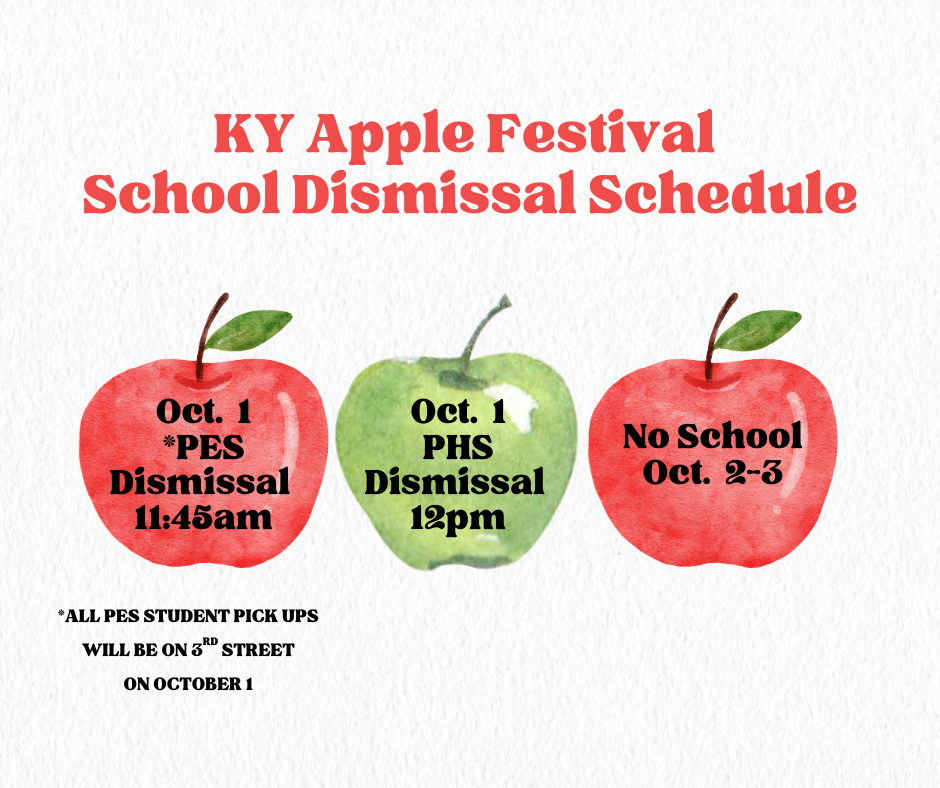 KY Apple Festival Break School Release Schedule