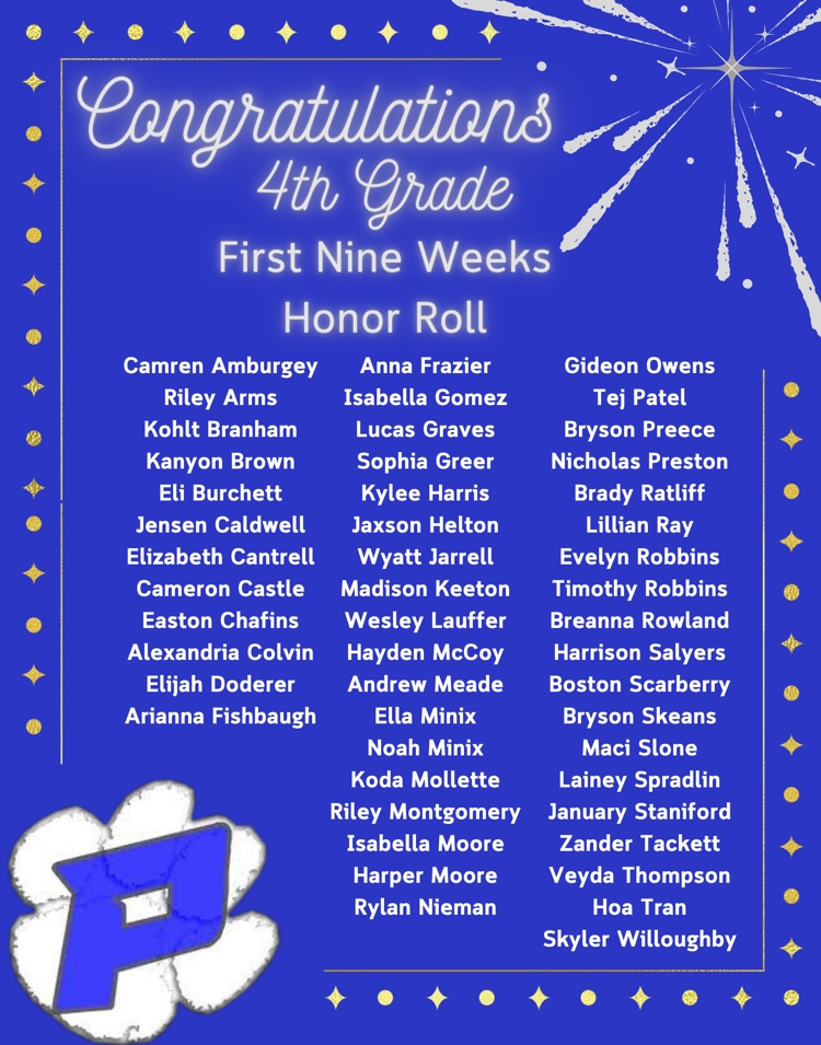4th Grade Honor Roll
