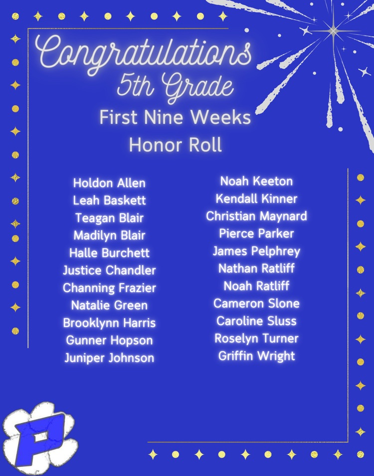 5th Grade Honor Roll