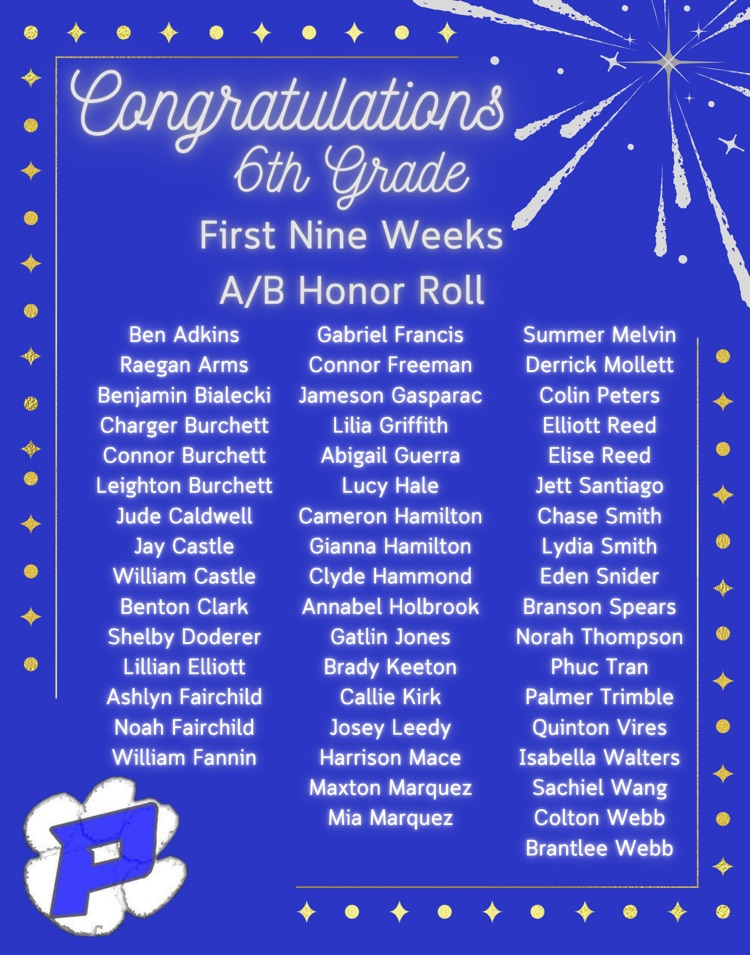6th Grade Honor Roll