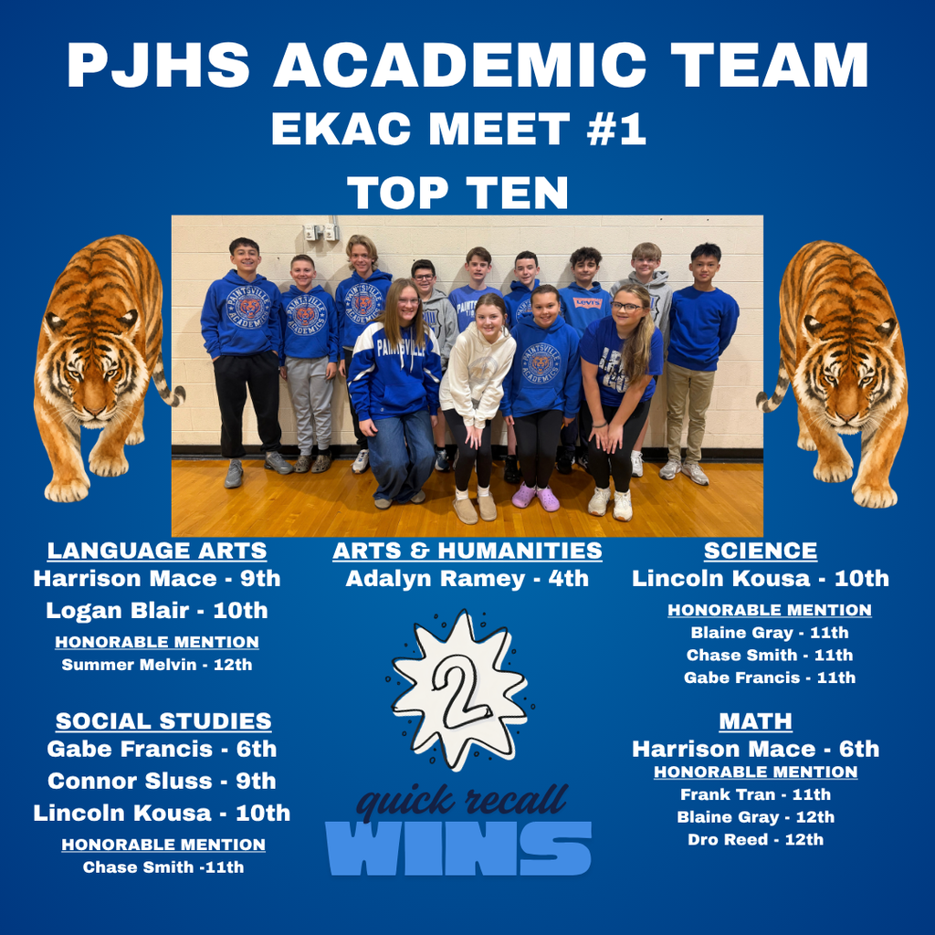 PJHS Academic Team EKAC Meet 1