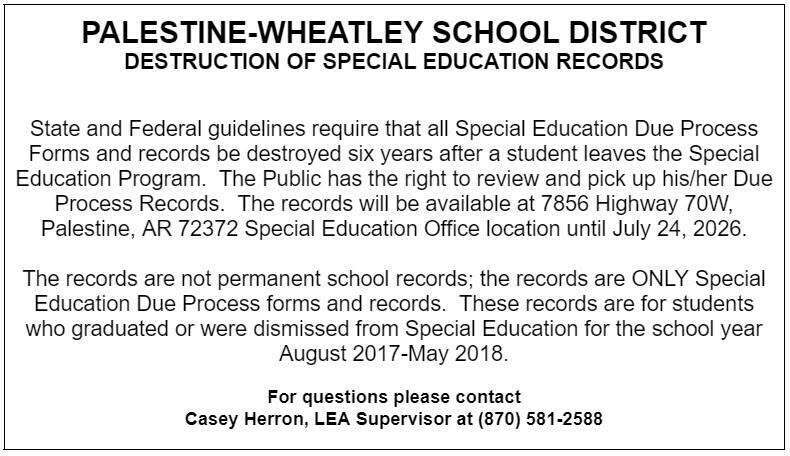 Destruction of Records