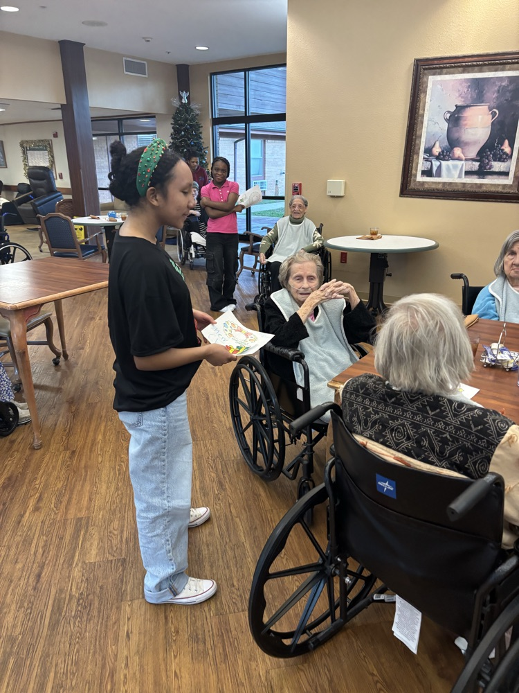 PHS Interact club brings joy to Legacy nursing home residents today! Such a blessing for all involved!!! Joy, joy, joy! ❤️Mrs. McGuire