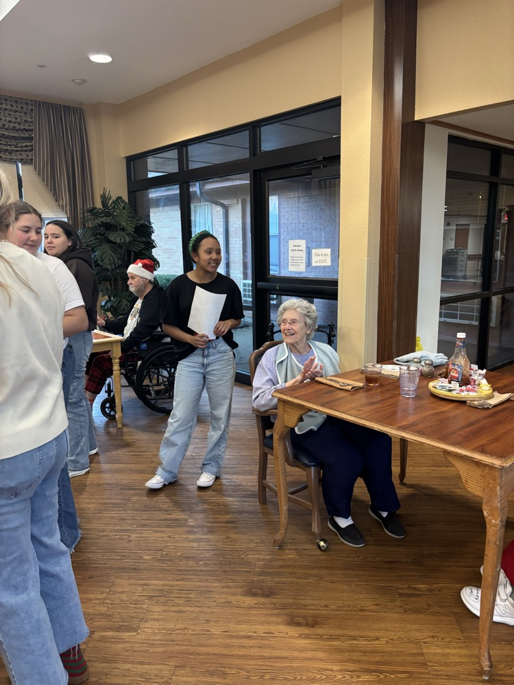 PHS Interact club brings joy to Legacy nursing home residents today! Such a blessing for all involved!!! Joy, joy, joy! ❤️Mrs. McGuire
