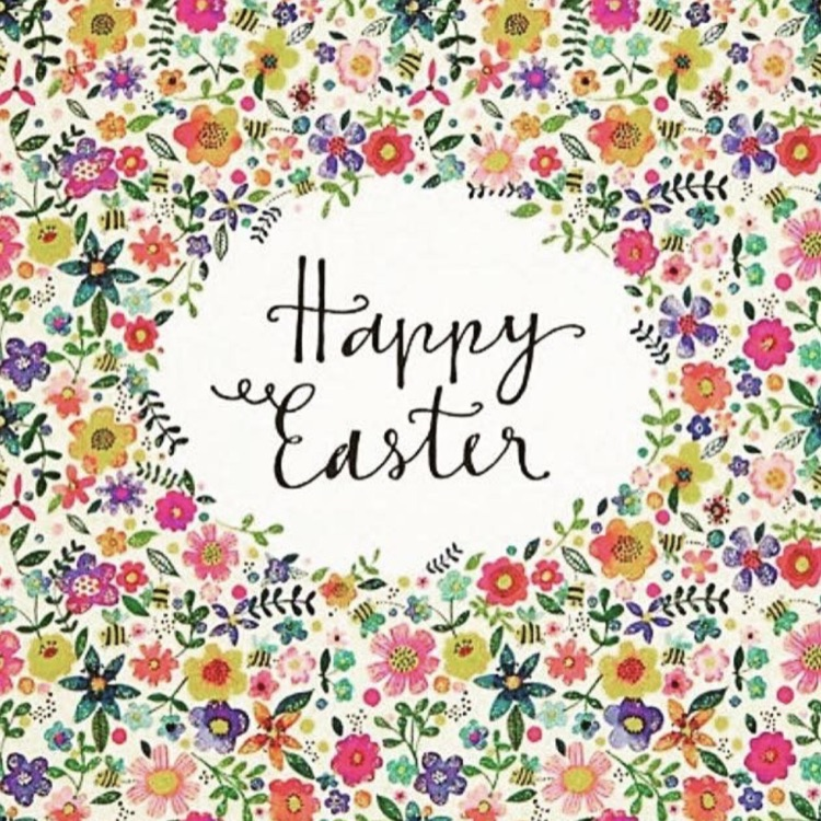 happy easter floral graphic