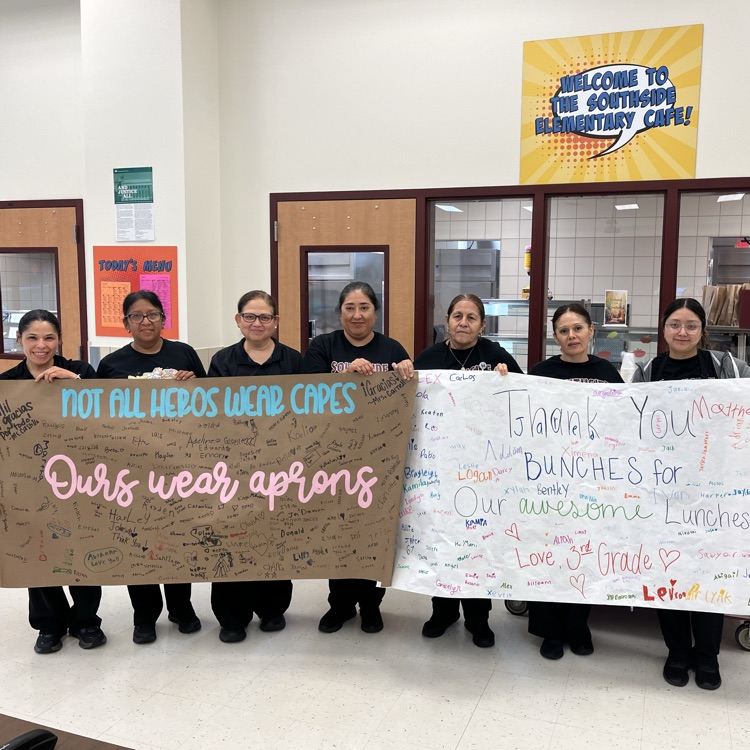 southside lunch ladies with banner