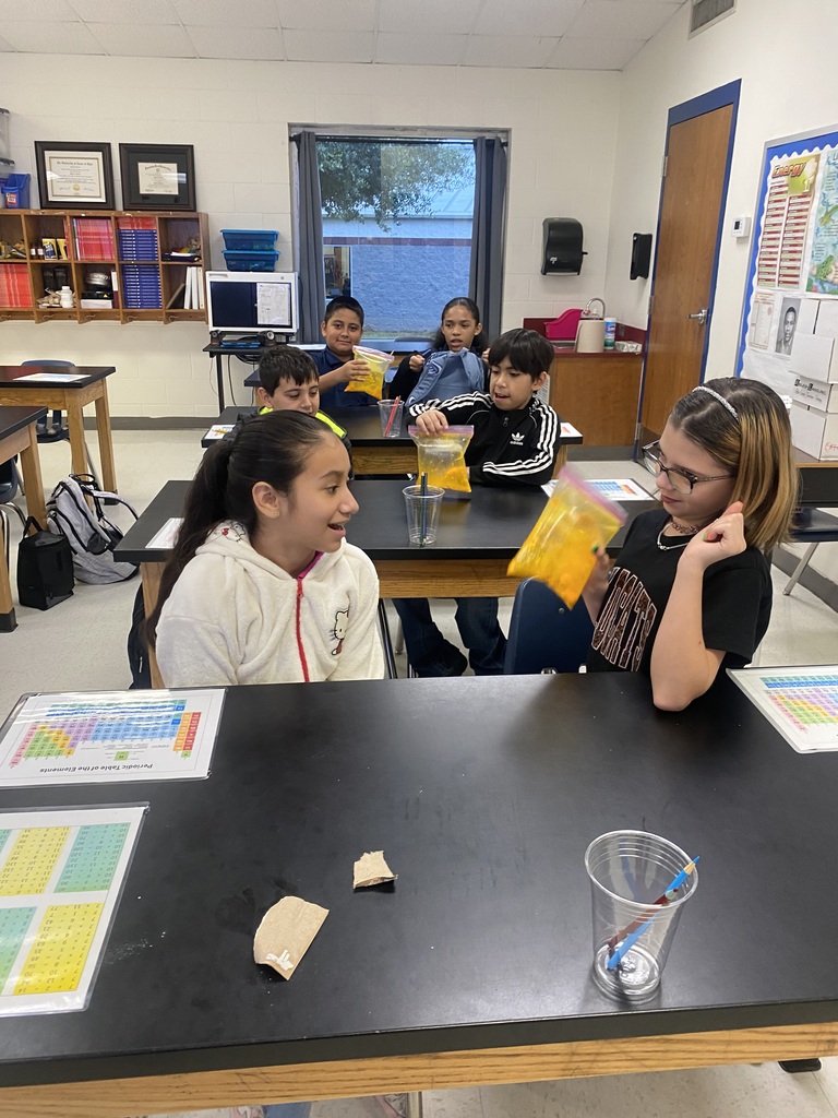Mr. Turner's 6th grade Science class learning about chemical changes