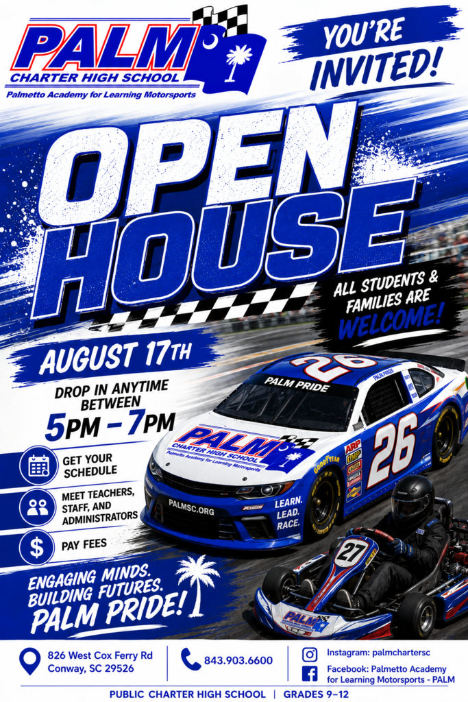 PALM Charter Highschool Open House  Flyer